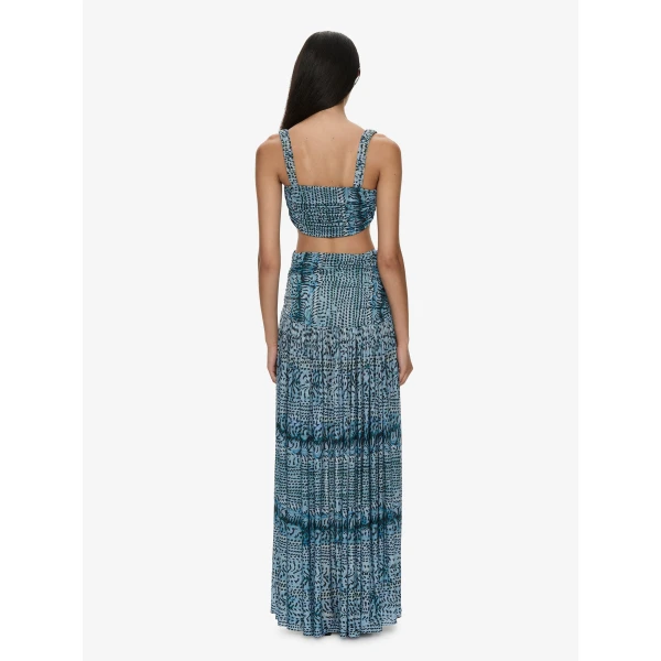Christopher Esber Orion Separation Gown in Feathered Petrol | Evening Gowns | Luxury Shoes 