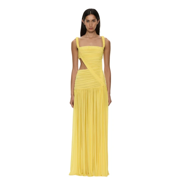 Christopher Esber Orion Separation Gown in Targa Yellow | Evening Gowns | Luxury Shoes 