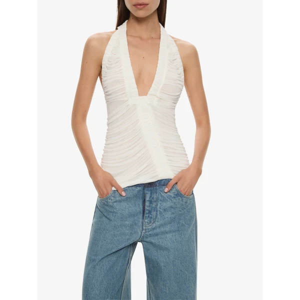 Christopher Esber Orion Top in White | Tops | Luxury Shoes 