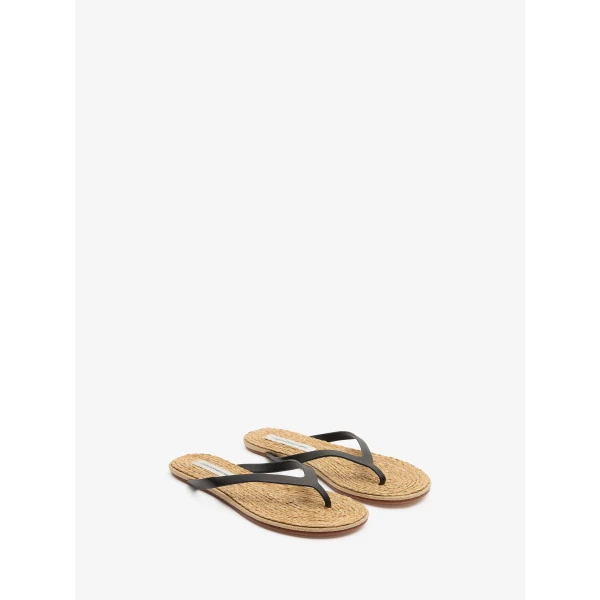 Christopher Esber Palma Flip Flop in Black Natural | Flip Flops & Slides | Luxury Shoes 