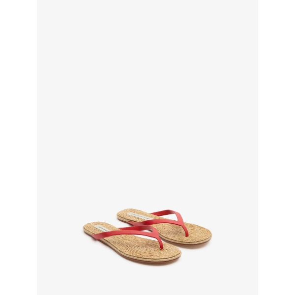 Christopher Esber Palma Flip Flop in Carmine Red Natural | Flip Flops & Slides | Luxury Shoes 