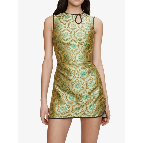 Christopher Esber Palmira Loophole Mini Tank Dress in Palmira Print | Mini Dresses | Luxury Shoes 