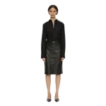 Christopher Esber Perforated Leather Skirt in Black | Skirts | Luxury Shoes 