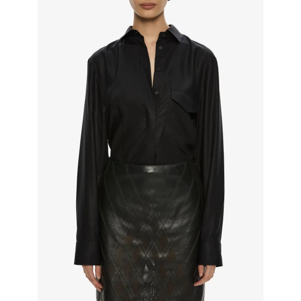 Christopher Esber Perforated Leather Skirt in Black | Skirts | Luxury Shoes 