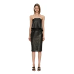Christopher Esber Perforated Sheath Leather Dress in Black | Dresses | Luxury Shoes 