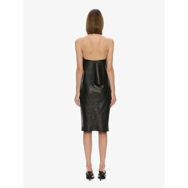Christopher Esber Perforated Sheath Leather Dress in Black | Dresses | Luxury Shoes 