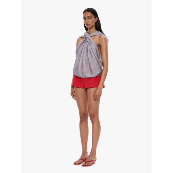 Christopher Esber Piled Hooded Top in Faded Lilac | Tops | Luxury Shoes 