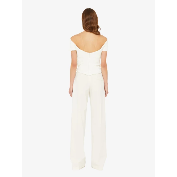 Christopher Esber Redux Heavy Twill Trouser in White | Dresses | Luxury Shoes 