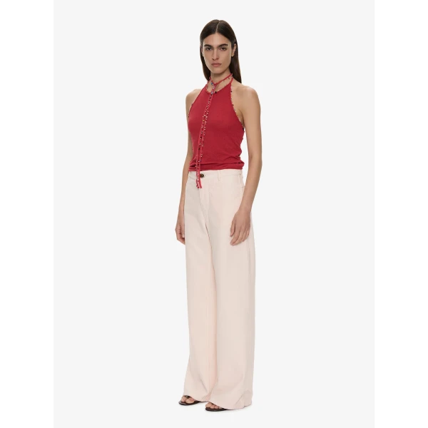Christopher Esber Relaxed Denim Quartz Jean in Airbag Pink | Denim | Luxury Shoes 