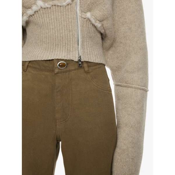 Christopher Esber Relaxed Denim Quartz Jean in Khaki | Denim | Luxury Shoes 