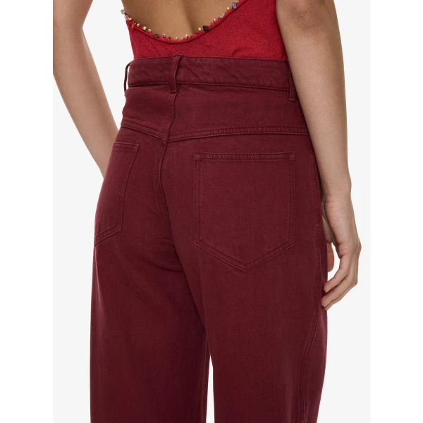 Christopher Esber Relaxed Denim Quartz Jean in Wine | Denim | Luxury Shoes 