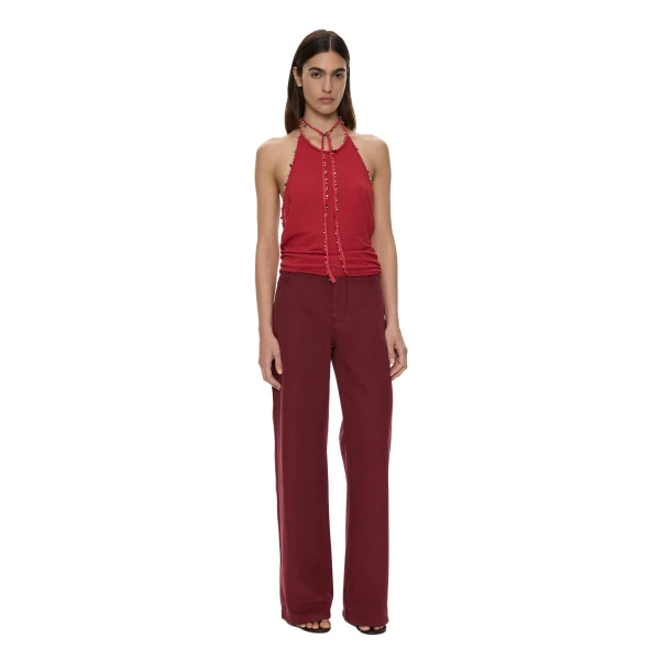 Relaxed Denim Quartz Jean in Wine
