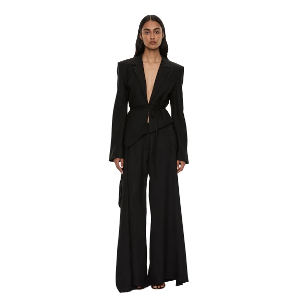 Released Towel Trouser in Black