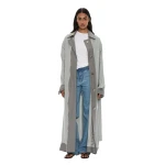 Christopher Esber Retract Tailored Duster Coat in Slate Stripe | Coats | Luxury Shoes 