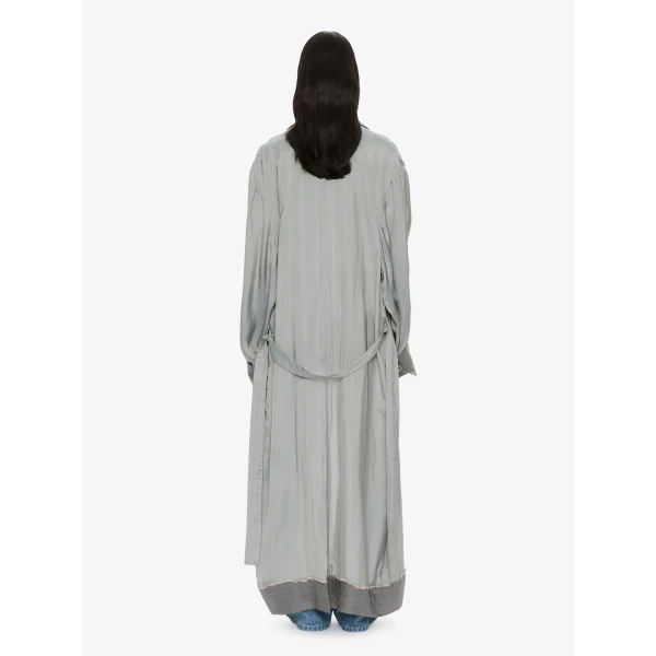 Christopher Esber Retract Tailored Duster Coat in Slate Stripe | Coats | Luxury Shoes 