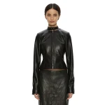 Christopher Esber Richie Leather Jacket in Black | Leather Jackets | Luxury Shoes 