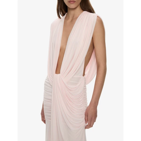 Christopher Esber Ripple Drape Gown in Airbag Pink | Evening Gowns | Luxury Shoes 