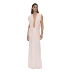 Christopher Esber Ripple Drape Gown in Airbag Pink | Evening Gowns | Luxury Shoes 