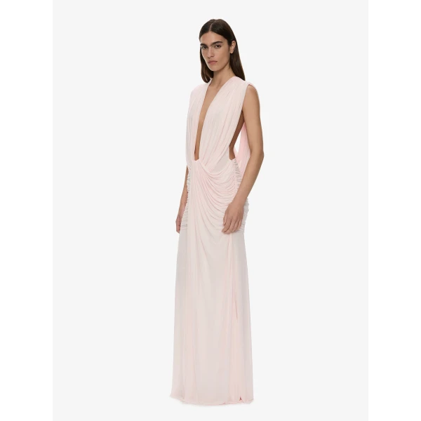 Christopher Esber Ripple Drape Gown in Airbag Pink | Evening Gowns | Luxury Shoes 