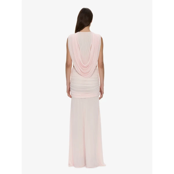 Christopher Esber Ripple Drape Gown in Airbag Pink | Evening Gowns | Luxury Shoes 