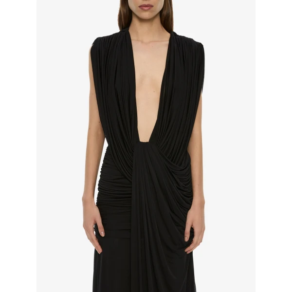 Christopher Esber Ripple Drape Gown in Black | Evening Gowns | Luxury Shoes 