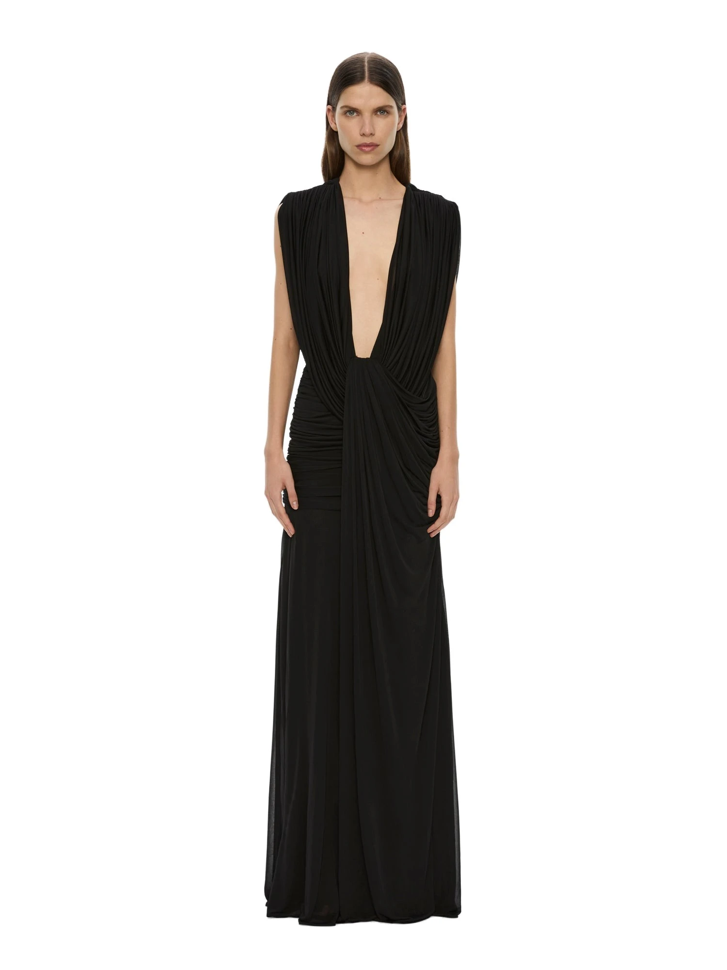 Christopher Esber Ripple Drape Gown in Black Christopher Esber Ripple Drape Gown in Black | Evening Gowns | Luxury Shoes