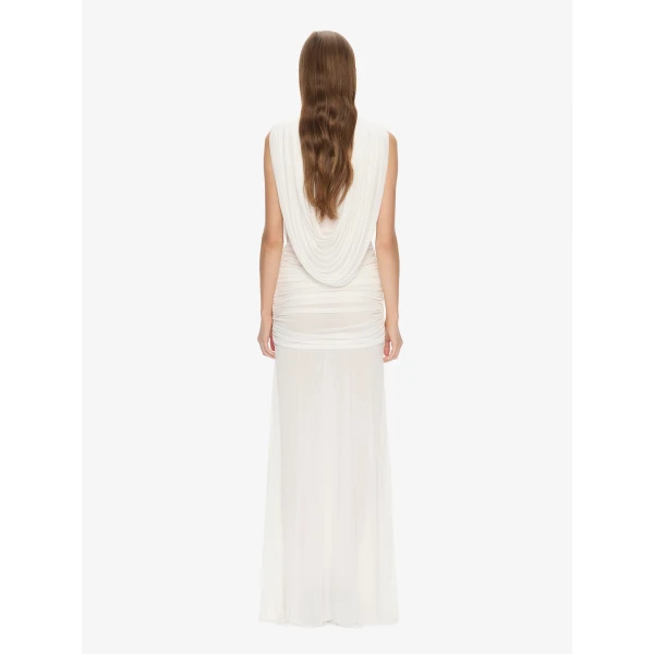 Christopher Esber Ripple Drape Gown in White | Evening Gowns | Luxury Shoes 