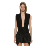 Christopher Esber Ripple Drape Top in Black | Tops | Luxury Shoes 