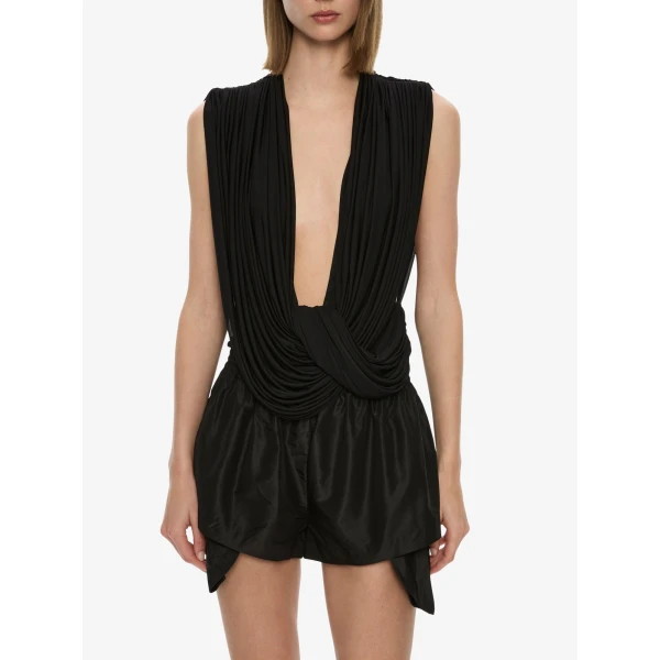 Christopher Esber Ripple Drape Top in Black | Tops | Luxury Shoes 