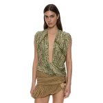 Christopher Esber Ripple Drape Top in Feathered Citrine | Tops | Luxury Shoes 