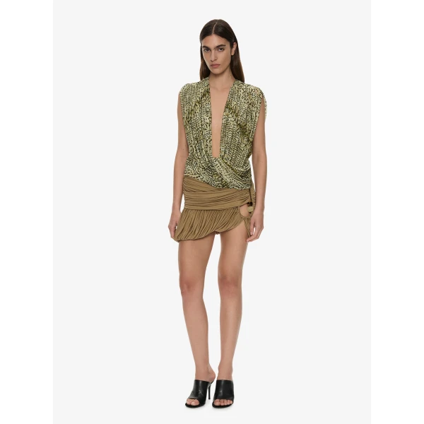 Christopher Esber Ripple Drape Top in Feathered Citrine | Tops | Luxury Shoes 