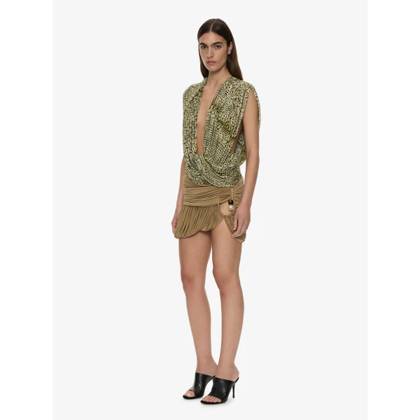 Christopher Esber Ripple Drape Top in Feathered Citrine | Tops | Luxury Shoes 