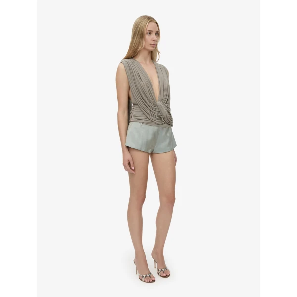 Christopher Esber Ripple Drape Top in Slate | Tops | Luxury Shoes 