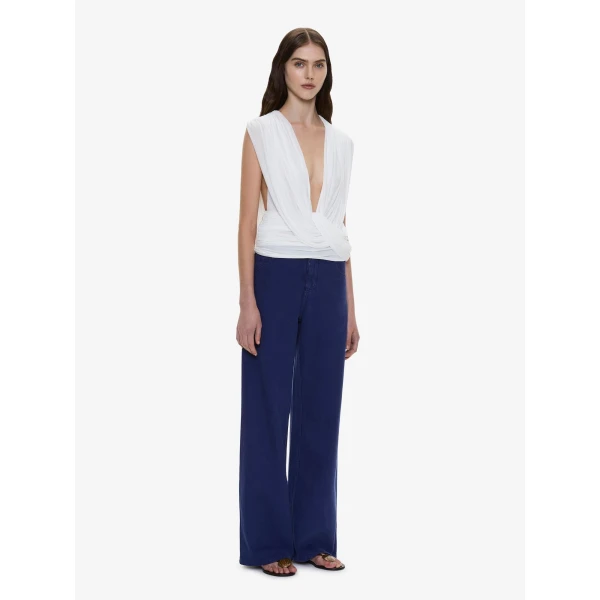 Christopher Esber Ripple Drape Top in White | Tops | Luxury Shoes 