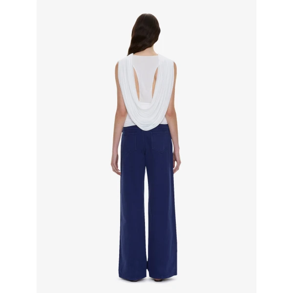 Christopher Esber Ripple Drape Top in White | Tops | Luxury Shoes 