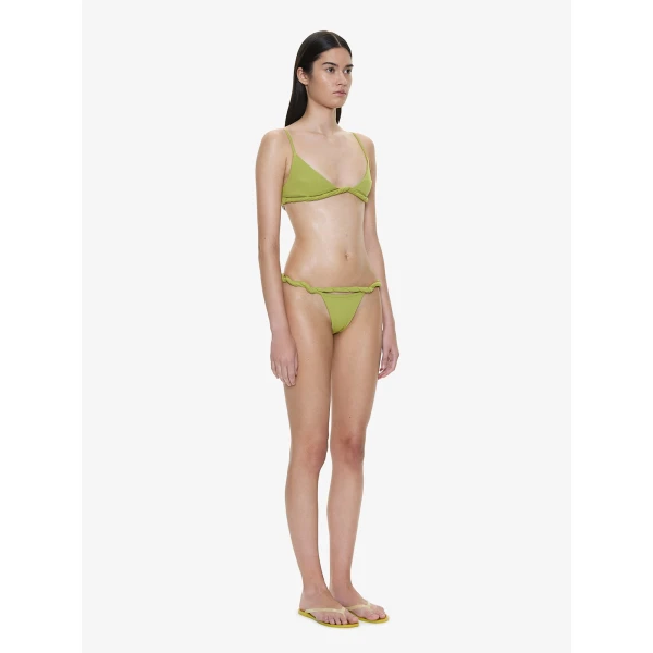 Christopher Esber Rolled Up Bralette in Dypsis Green | Bikini | Luxury Shoes 