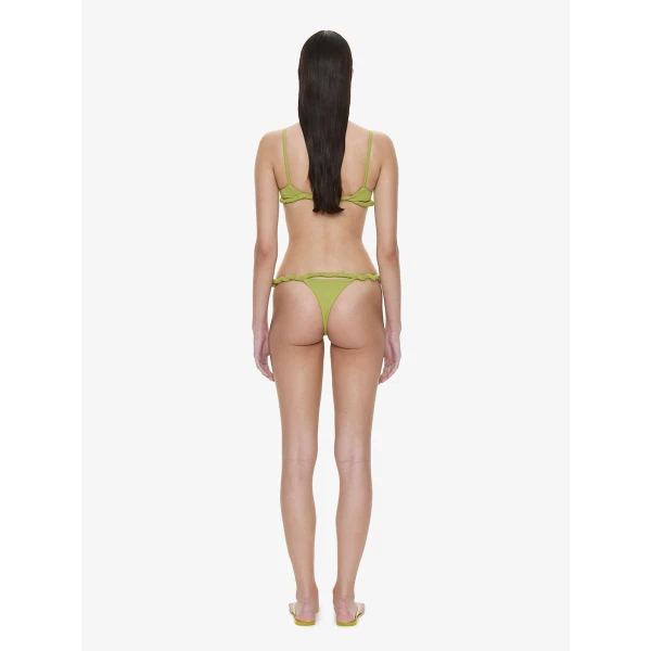 Christopher Esber Rolled Up Bralette in Dypsis Green | Bikini | Luxury Shoes 
