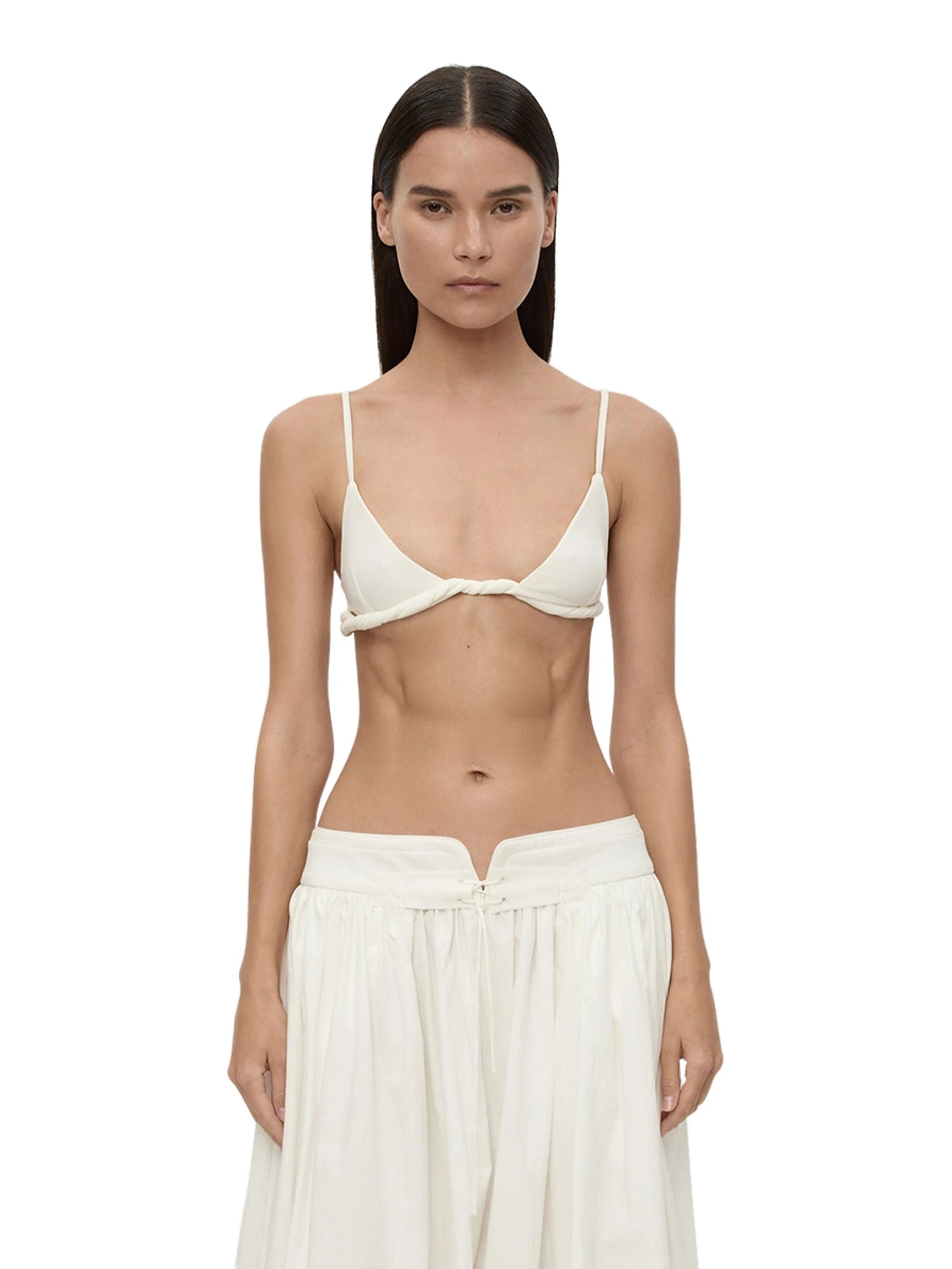 Christopher Esber Rolled Up Bralette in White Christopher Esber Rolled Up Bralette in White | Bikini | Luxury Shoes