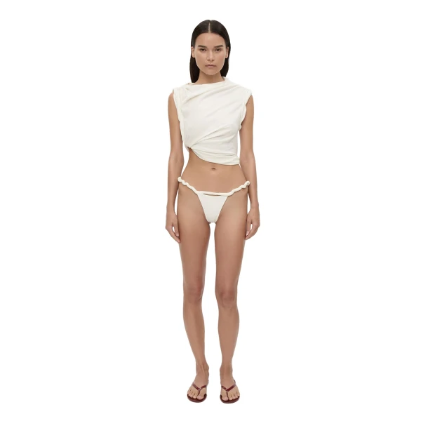 Christopher Esber Rolled Up Brief in White | Bikini | Luxury Shoes 