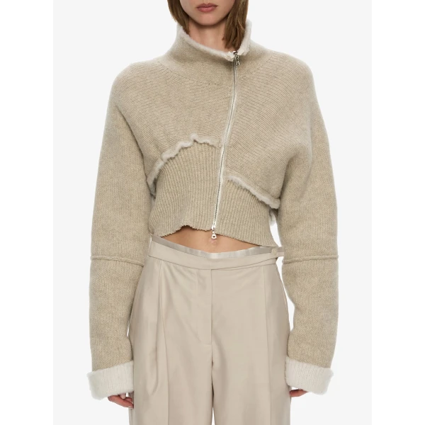 Christopher Esber Rowan Sateen Cuffed Trouser in Silver | Pants | Luxury Shoes 