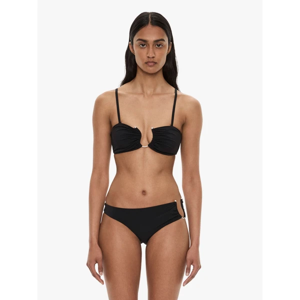 Christopher Esber Ruched Crescent Bandeau in Black | Bikini | Luxury Shoes 