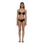 Christopher Esber Ruched Crescent Bandeau in Black | Bikini | Luxury Shoes 