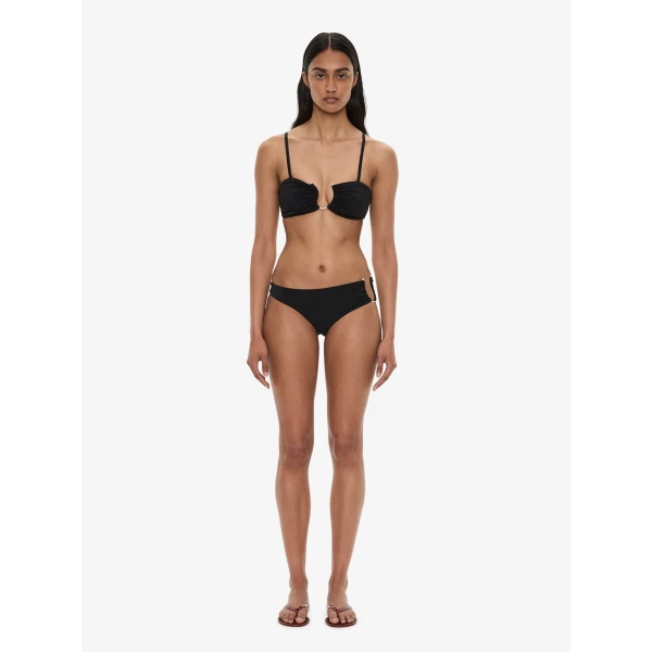 Christopher Esber Ruched Crescent Side Brief in Black | Bikini | Luxury Shoes 