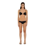 Christopher Esber Ruched Crescent Side Brief in Black | Bikini | Luxury Shoes 
