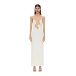 Christopher Esber Salacia Wire Sunray Dress in White | Maxi Dresses | Luxury Shoes 