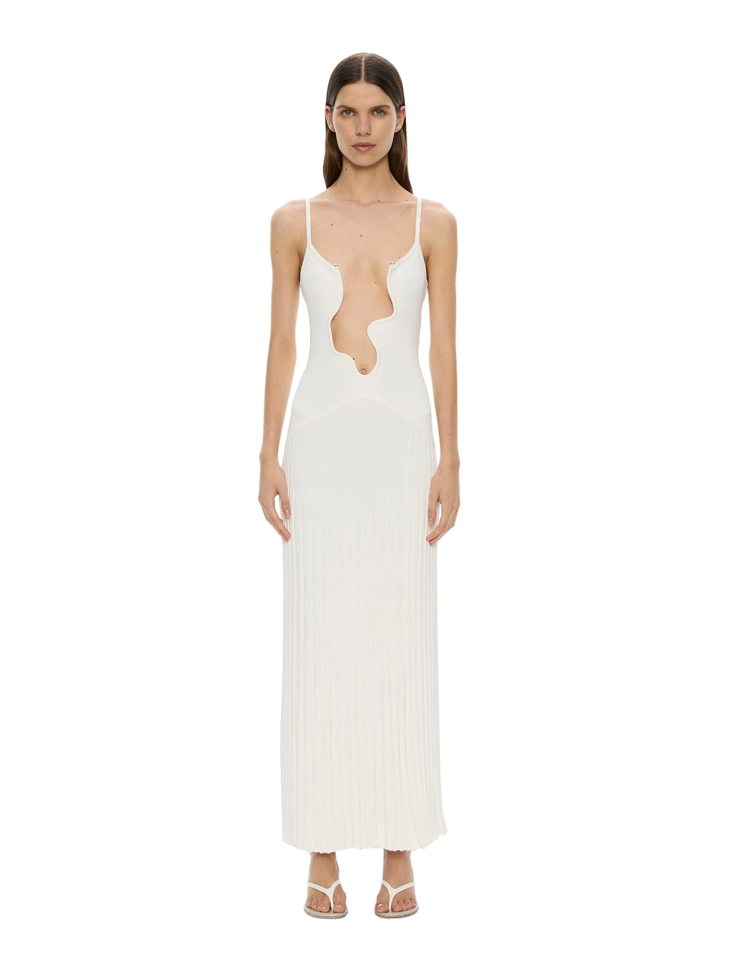 Christopher Esber Salacia Wire Sunray Dress in White Christopher Esber Salacia Wire Sunray Dress in White | Maxi Dresses | Luxury Shoes