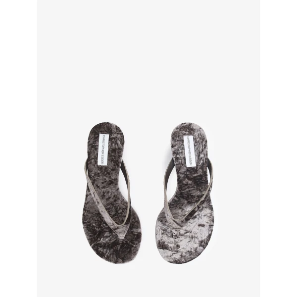 Christopher Esber Scala Velvet Wedge in Ash | Heels | Luxury Shoes 