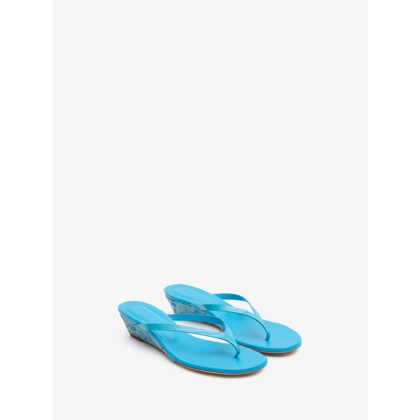 Christopher Esber Scala Wedge in Sea | Heels | Luxury Shoes 