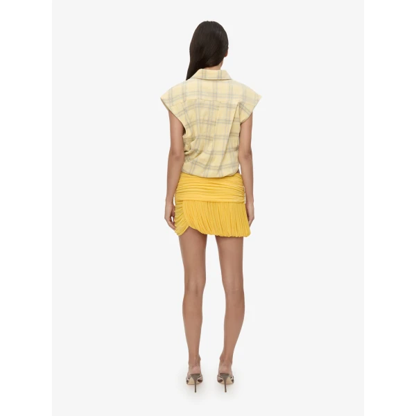 Christopher Esber Sleeveless Tornado Shirt in Sun Faded Flannel | Shirts | Luxury Shoes 