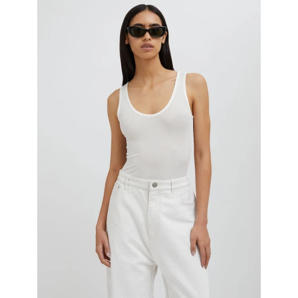 Christopher Esber Sonora Tank Bodysuit in White | Bodysuit | Luxury Shoes 